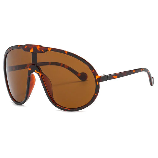 Leopard Women Oversized Sun Glasses