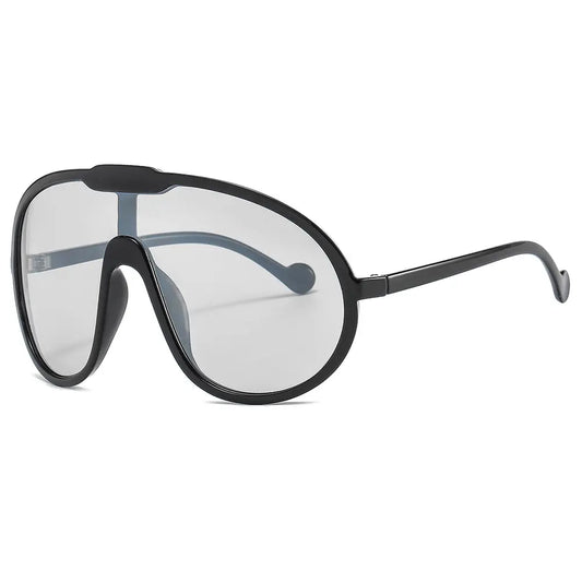 Silver Women Oversized Sun Glasses